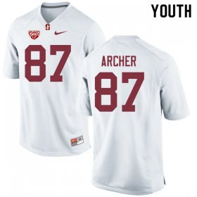 Sale - White Bradley Archer #87 Stanford Cardinal Youth Alumni College Football Jersey